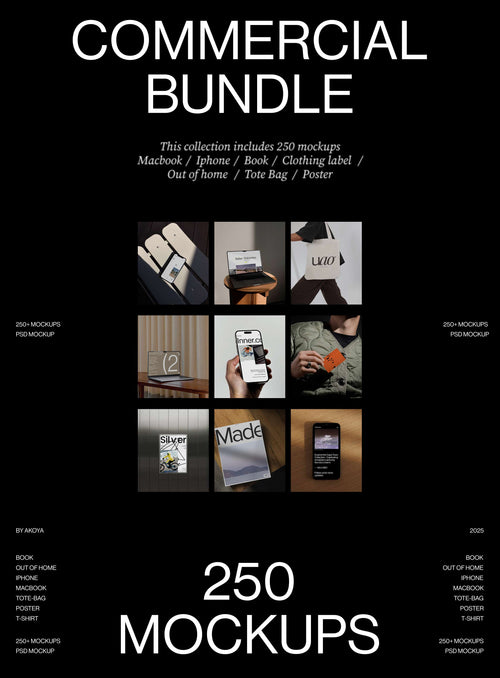 Akoya Commercial Bundle – 250 Mockups