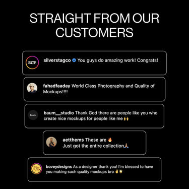 Positive feedback from creatives using Akoya Mockups for realistic and professional presentations